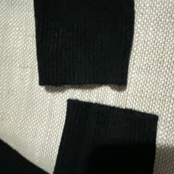 Workhall Black Knit Wrap Style Long Sleeve Fitted V-Neck Sweater- Sz-M - Picture 11 of 16